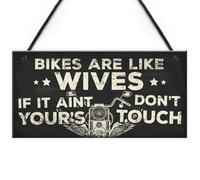 Red Ocean Motorbike Biker Cycle Hanging Plaque Man Cave Garage Workshop Plaque Sign Gift For Dad Grandad Gift