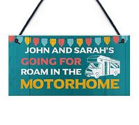 RED OCEAN Motorhome Personalised Hanging Sign Novelty Decor Sign For Your Motorhome Carvan Campervan