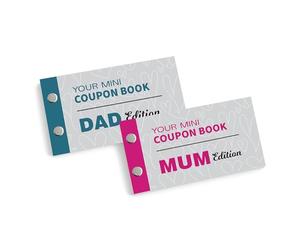 Red Ocean Mum and Dad Coupon Book Bundle of 2 Novelty Gift for Parents from Daughter Son Birthday Gift for Dad Mum Stocking Filler Present for Christmas Family Gifts