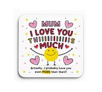 Red Ocean Mum Coaster I Love You This Much Mum Gift For Birthday Christmas From Daughter Son Best Gifts For Keepsake Present