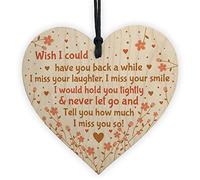RED OCEAN Mum Dad Nan Grandad Auntie Uncle Memorial Plaque Wooden Heart Remembrance Gift Keepsake