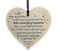 Red Ocean Mum Dad Nan Grandad Friend Heart Memorial Keepsake Plaque Bereavement Gift In Memory Sign