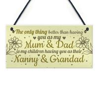 Red Ocean Mum Dad Nanny Grandad Hanging Plaque Son Daughter Christmas Birthday Gift