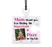 Red Ocean Mum Gift Hanging Acrylic Puzzle Piece Keepsake Mum Gift from Son Daughter Mothers Day Birthday
