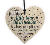 Red Ocean Mum Nan Dad Grandad Memorial Heart Bereavement Gift Christmas Tree Decoration Bauble Plaque