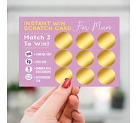 RED OCEAN Mums Scratch Card | Mothers Day Gift | Birthday Gift for Mum | Surprise Gift | Gift Announcement | Mum Gifts From Daughter Son | Scratch Card For Mum (Pink - Cinema Trip)