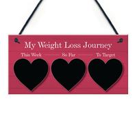 Red Ocean My Weight Loss Journey Tracker Hanging Wall Sign For Motivation Slimming Dieting Gifts For Women Her