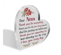 Red Ocean Nan Gifts For Birthday, Nan Gifts For Christmas, Nan Gifts, NAN HEART PLAQUE, Nan Gifts From Grandchildren Granddaughter Grandson, Nan Gift Ideas, Thank Gift For Nan Keepsake