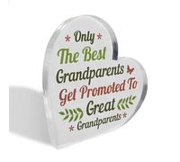 Red Ocean Nanny and Grandad Gift Acrylic Plaque Grandparents Promoted To Great Grandparents Baby Announcement Gifts For Grandparents New Baby Gifts Grandparent Gifts Keepsake Gift For Nanny Grandad