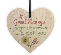 RED OCEAN NANNY NANA NAN GRANNY GRAN Keepsake Wooden Heart Shabby Chic Sign Birthday Christmas Keepsake