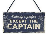 Red Ocean Nautical Sign Captain Bar Pub Bathroom Man Cave Kitchen Plaque Fishing Boat Gift For Men