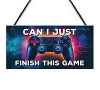 Red Ocean Neon Can I Just Finish This Game Hanging Gaming Sign For Boys Bedroom Sign Man Cave Sign Son Brother Dad Boys Gift