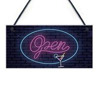 Red Ocean Neon Effect Open Sign For Bar Man Cave Pub Club Home Decor Sign Gift