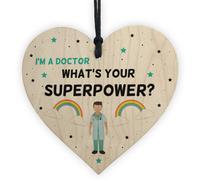 Red Ocean Nhs Doctor Thank You Gift Wooden Heart Hospital Present Special Keepsake Gift