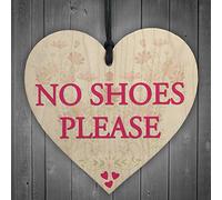 RED OCEAN No Shoes Please Remove Trainers Home Carpet Gift Hanging Plaque High Heels Sign
