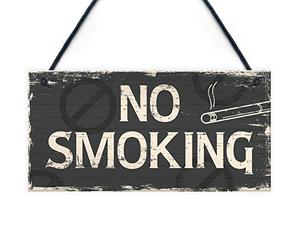 Red Ocean No Smoking Area Hanging Sign Hotel Garden Pub Bar Door Wall Outside Warning Plaque