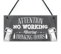 Red Ocean No Working Vintage Plaque Garage Bar Pub Man Cave Retro Sign Gift For Men