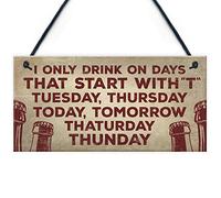 RED OCEAN Novelty Alcohol Plaque Drinking Man Cave Hanging Wall Sign Home Bar Pub Gifts BEER VODKA GIN CIDER Gifts