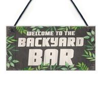 Red Ocean Novelty Backyard Bar Hanging Signs And Plaques Garden Decor Signs Hom Decor Accessories