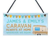 RED OCEAN Novelty Caravan Sign Personalised Caravan Gift Funny Caravan Sign Retirement Gift