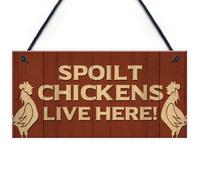 Red Ocean Novelty Chicken Coop Hanging Sign Chicken Sign Gift Novelty Garden Decor Signs