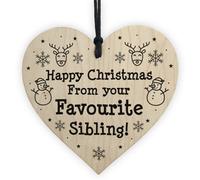 Red Ocean Novelty Christmas Gift For Brother Sister Funny Sibling Christmas Tree Bauble Gift For Him Her