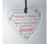 RED OCEAN Novelty For Auntie And Uncle Acrylic Heart Gift From Niece Nephew Keepsake