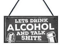 Red Ocean Novelty Funny Alcohol Sign Gin Vodka Beer Gift Friend Man Cave Home Bar Plaque Gift For Him