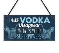 RED OCEAN Novelty Funny Make Vodka Disappear Alcohol Gift Man Cave Home Bar Hanging Wall Plaque Pub Sign Gift