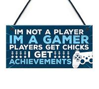 RED OCEAN Novelty Gamer Gaming Accessories Bedroom Door Man Cave Sign Birthday For Son Brother Him