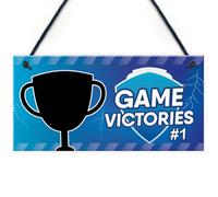 Red Ocean Novelty Gaming Accessories Chalkboard Hanging Sign Boys Bedroom Decorations Royale Gamer Birthday Present Gift