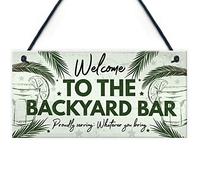 Red Ocean Novelty Garden Sign Backyard Bar Hanging Plaque Alcohol Man Cave Vintage Beer Gin Shed Sign