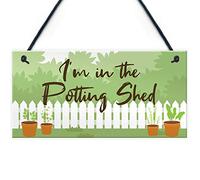 Red Ocean Novelty Garden Sign/Potting Shed Plaque/Garden Signs And Plaques/Garden Shed Sign
