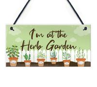 Red Ocean Novelty Garden Signs And Plaques Herb Garden Sign Shed Sign Home Decor Gift Keepsake