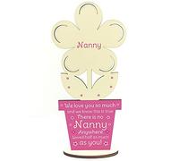 RED OCEAN Novelty Gift For Nanny Personalised Wooden Flower Birthday