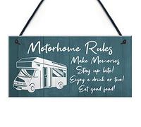 RED OCEAN Novelty Motorhome Sign Hanging Door Plaque Caravan Sign Family Friendship Gift