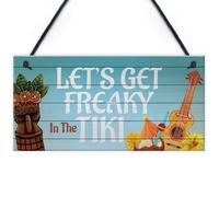 Red Ocean Novelty Tiki Bar Sign Home Bar Decor Cocktail Bar Garden Decor Hanging Plaque