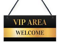 Red Ocean Novelty Welcome Vip Area Home Bar Hanging Signs Bbq Garden Decor Signs Plaques