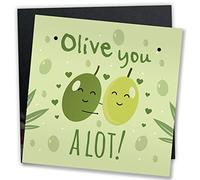 RED OCEAN OLIVE YOU ALOT Anniversary Card For Girlfriend Boyfriend Funny Relationship Gift Mother's Day GiftKeepsake Plaque