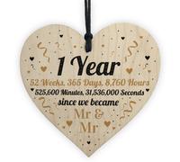 Red Ocean One Year As Mr And Mr First Anniversary Love Husband Couple Gifts