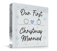Red Ocean Our 1st Christmas Married For Couple Mr And Mrs Husband And Wife Marriage Sign Marriage For New Husband Wife Christmas Decoration Keepsake
