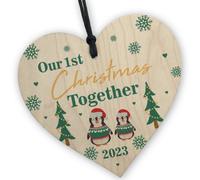 Red Ocean Our 1St Christmas Together 2023 Hanging Christmas Tree Decoration Gift For Couple Boyfriend Girlfriend Gift
