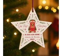Red Ocean Our First Christmas In Our New Home Bauble Personalised Acrylic Star For Christmas Tree For Couple Family Friend New Home Ornament Keepsake