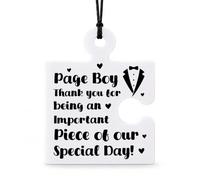 Red Ocean Page Boy Gift Hanging Acrylic Puzzle Piece Thank You Page Boy Wedding Keepsake Special Day Wedding Party Gift