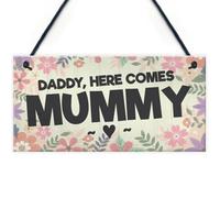 Red Ocean Page Boy Gift Wedding Sign Daddy Here Comes Mummy Funny Wedding Gift