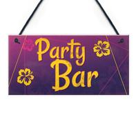 Red Ocean Party Bar Home Bar Tiki Sign Man Cave Kitchen Gin Vodka Plaque Decor Hot Tub Gift