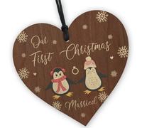 Red Ocean Penguin Couple Christmas Ornaments Our First Christmas Married Tree Decoration Couple Gift Mr And Mrs
