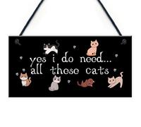 Red Ocean Perfect Birthday Gift For Cat Lovers Cat Sign For Home Yes I Do Need All These Cats Home Decor Funny Pet Gift