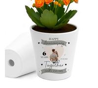 RED OCEAN Personalised 6th Husband Wife Girlfriend Boyfriend Wedding Plant Pot 6th Wedding Mr& Mrs For Him Her Couple Keepsake