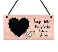 RED OCEAN Personalised Baby Countdown Sign Newborn Baby Mummy Daddy To Be Gift Baby Boy Girl Pregnancy Gifts